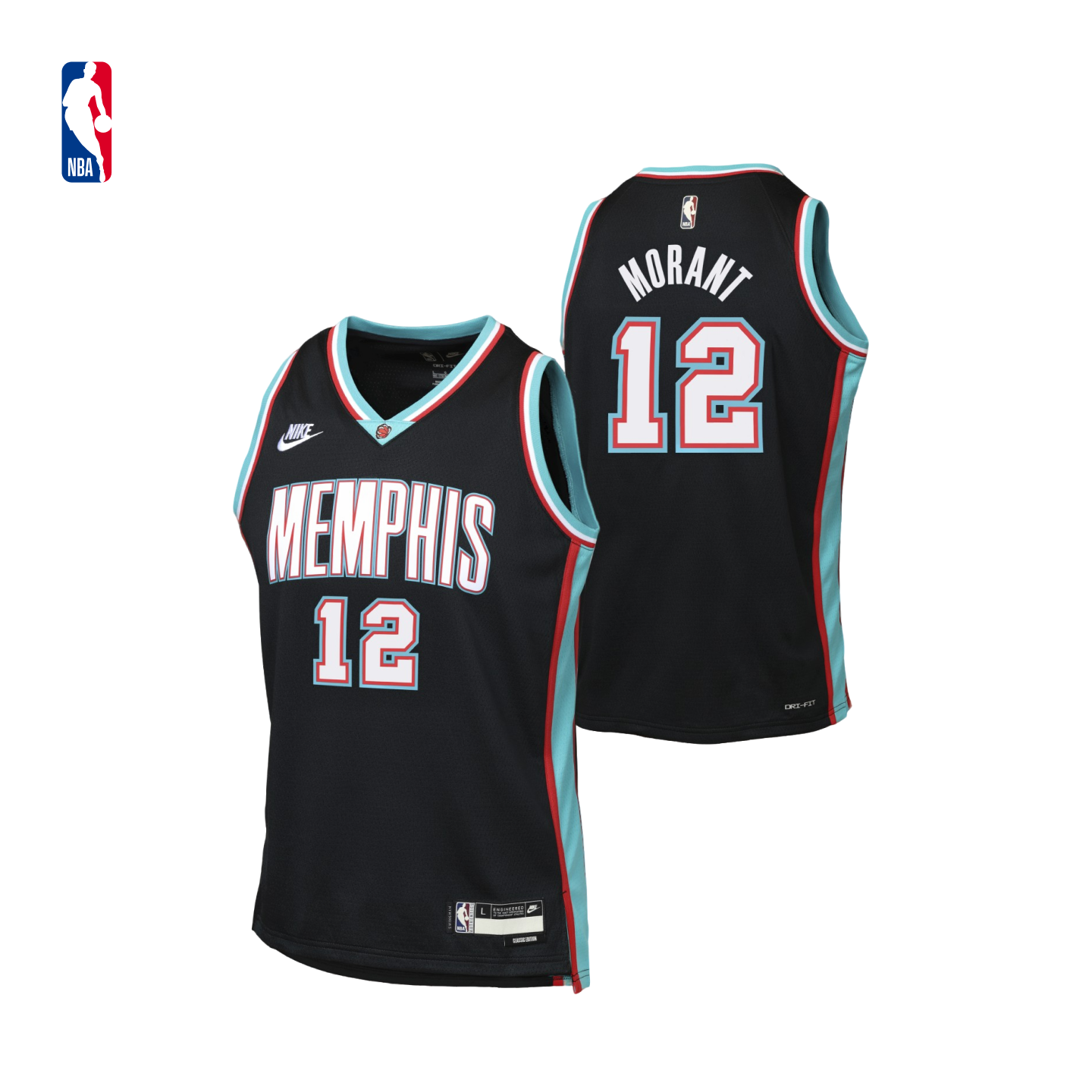 NBA官方Nike大童灰熊贾莫兰特球衣男子HWC Swingman速干篮球服