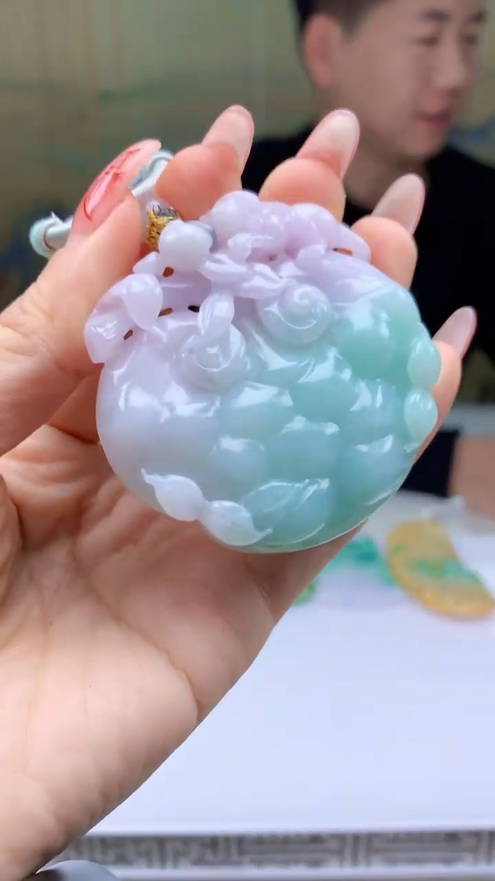 【闪购商品】定制翡翠未镶嵌4917ty-毛货挂件139