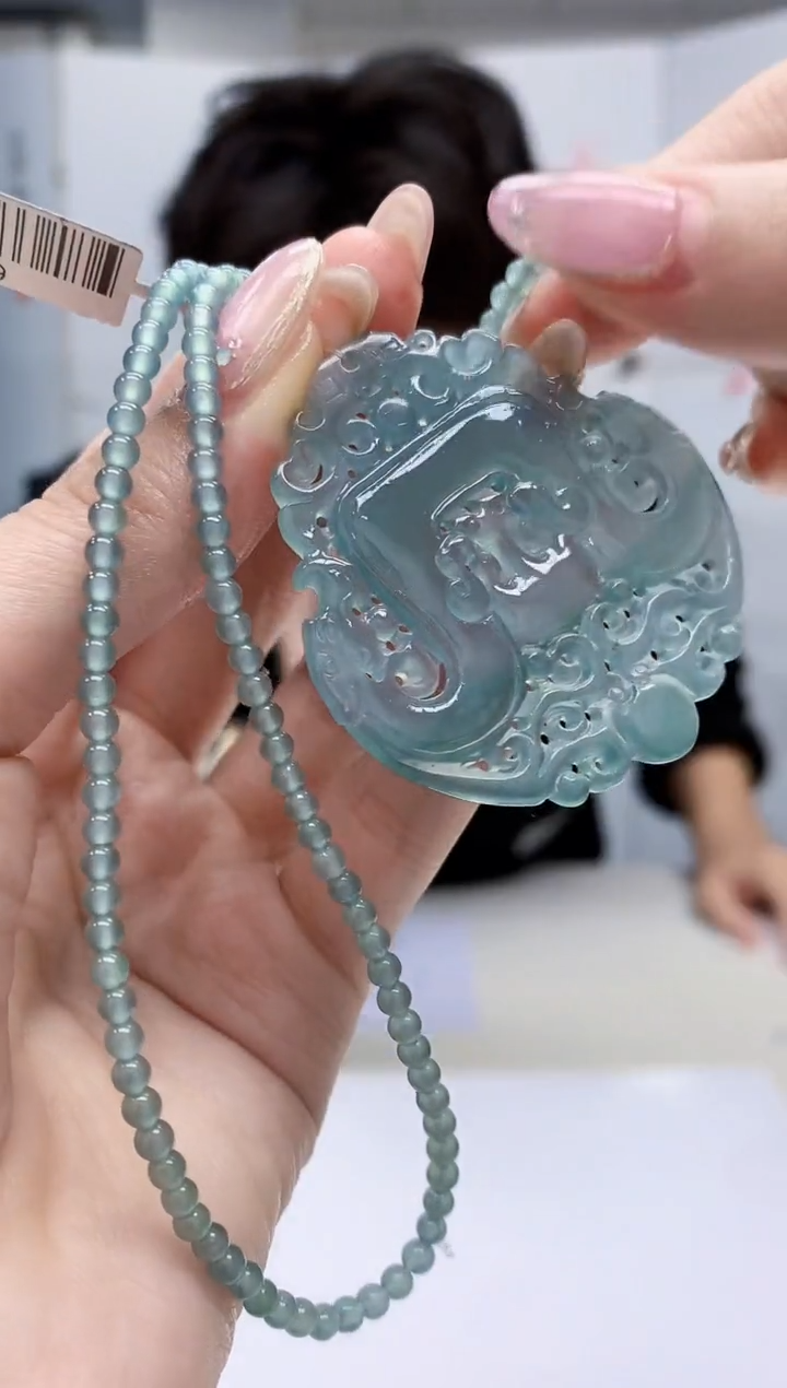 【闪购商品】定制翡翠未镶嵌5145jw-毛货挂件赠珠链113