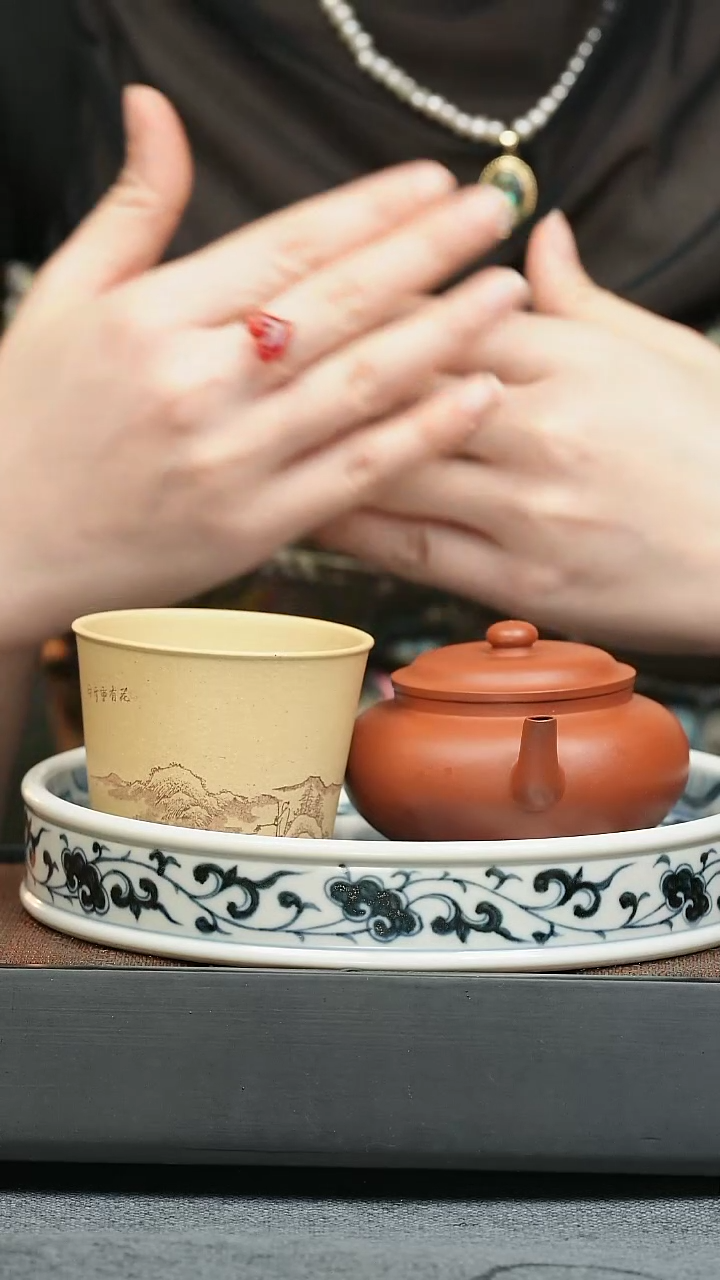 紫砂茶壶五堂  扁灯＋麒麟壶承＋少年游