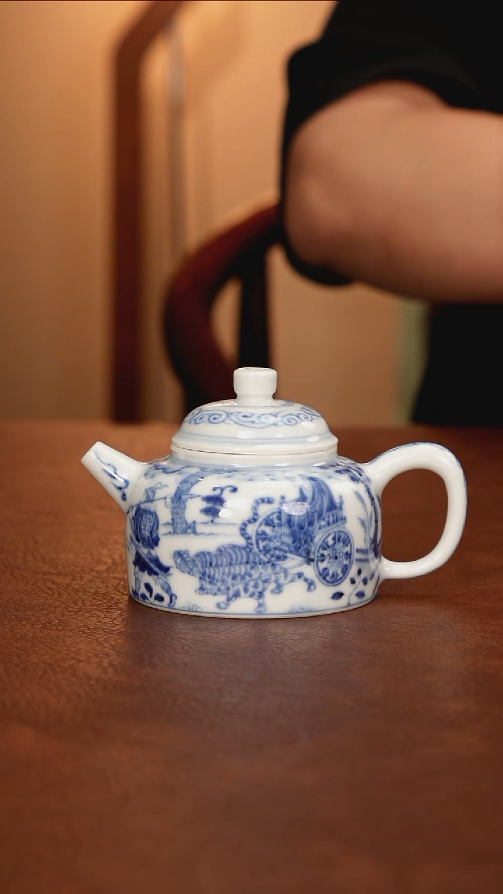 景德镇瓷器，青花瓷手绘茶具~
