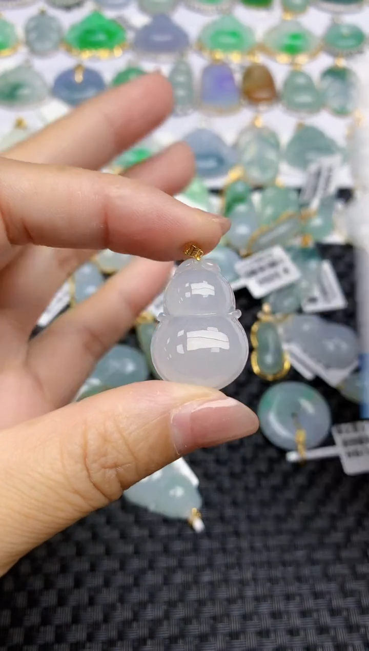 【闪购商品】翡翠颈饰18K金镶嵌天然A货翡翠 45