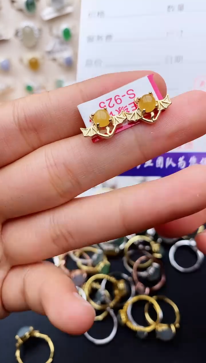 【闪购商品】翡翠戒指银S925镶嵌缅甸翡翠