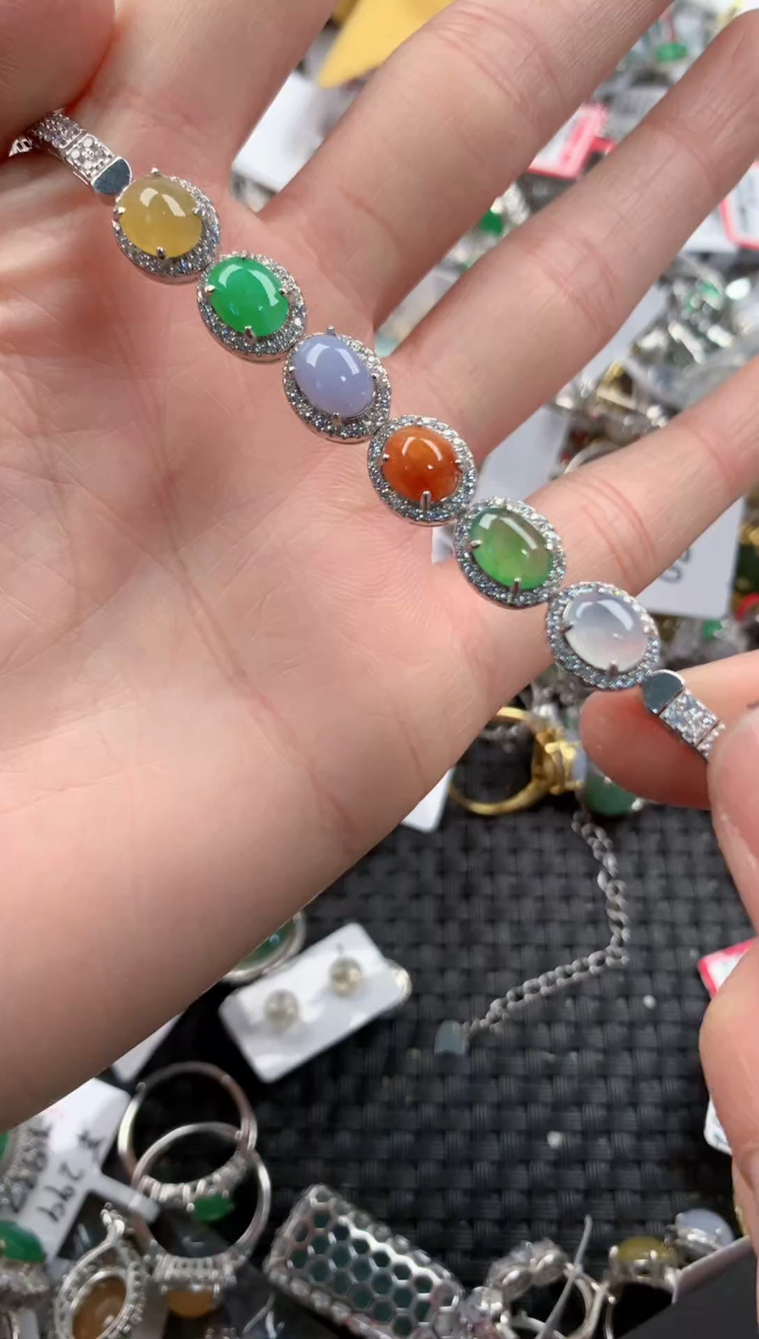 银S925镶嵌戒指翡翠4444   7