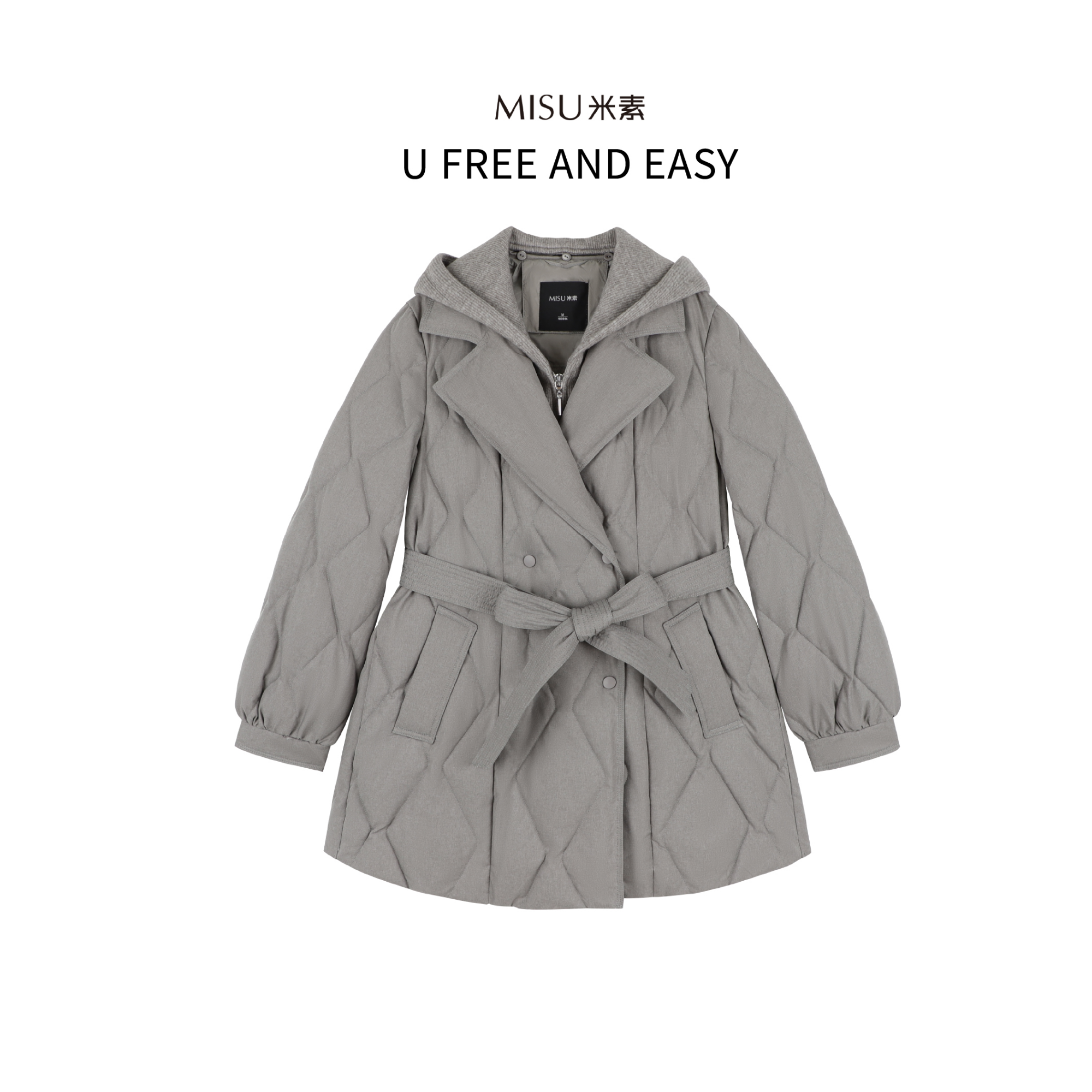 MISU米素简约时尚气质羽绒服125D691休闲百搭女士收腰冬季
