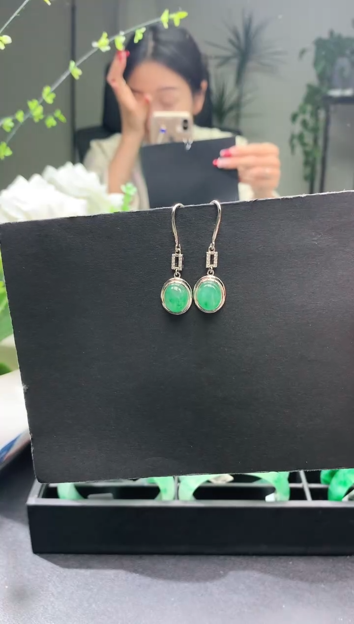 【闪购商品】石英质玉耳坠未镶嵌耳坠