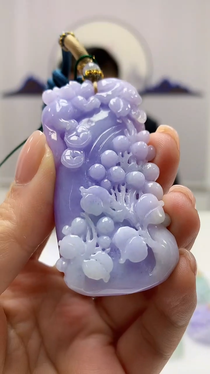 【闪购商品】定制翡翠未镶嵌5152ms-毛货挂件182