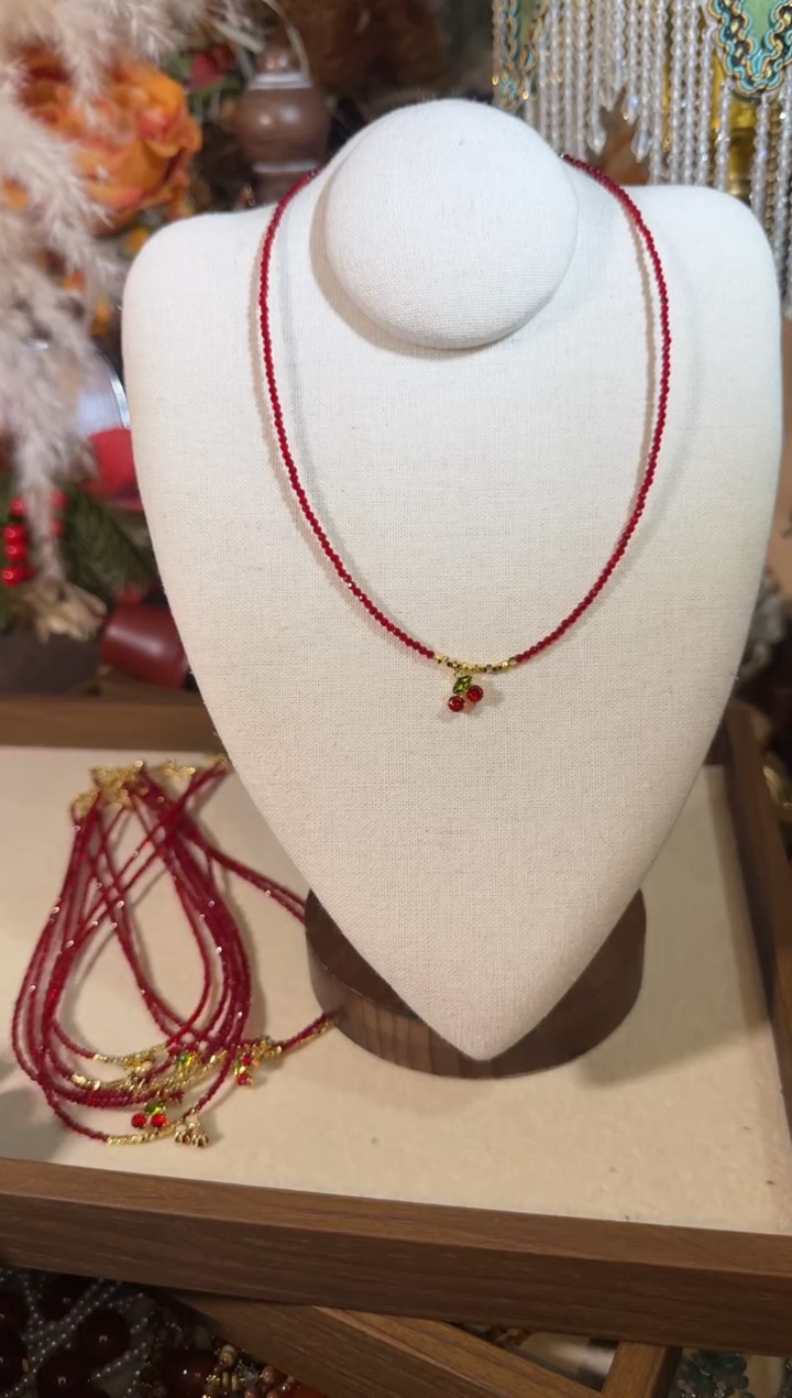 颈饰未镶嵌尖晶石小樱桃 028