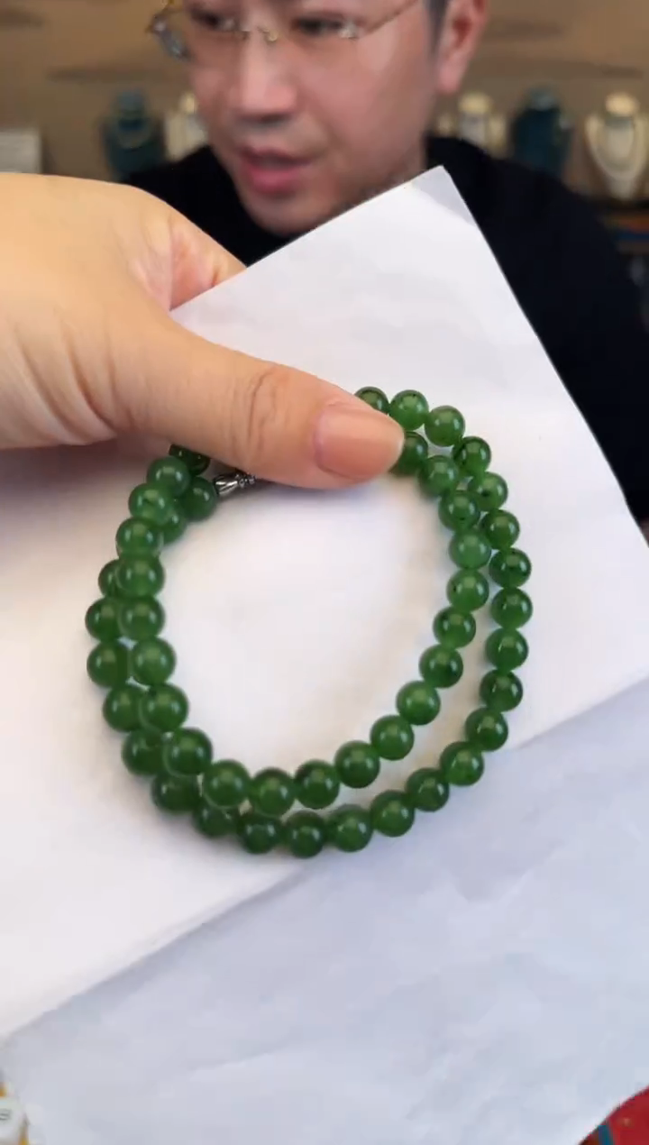 颈饰未镶嵌和田玉卡8妈妈链