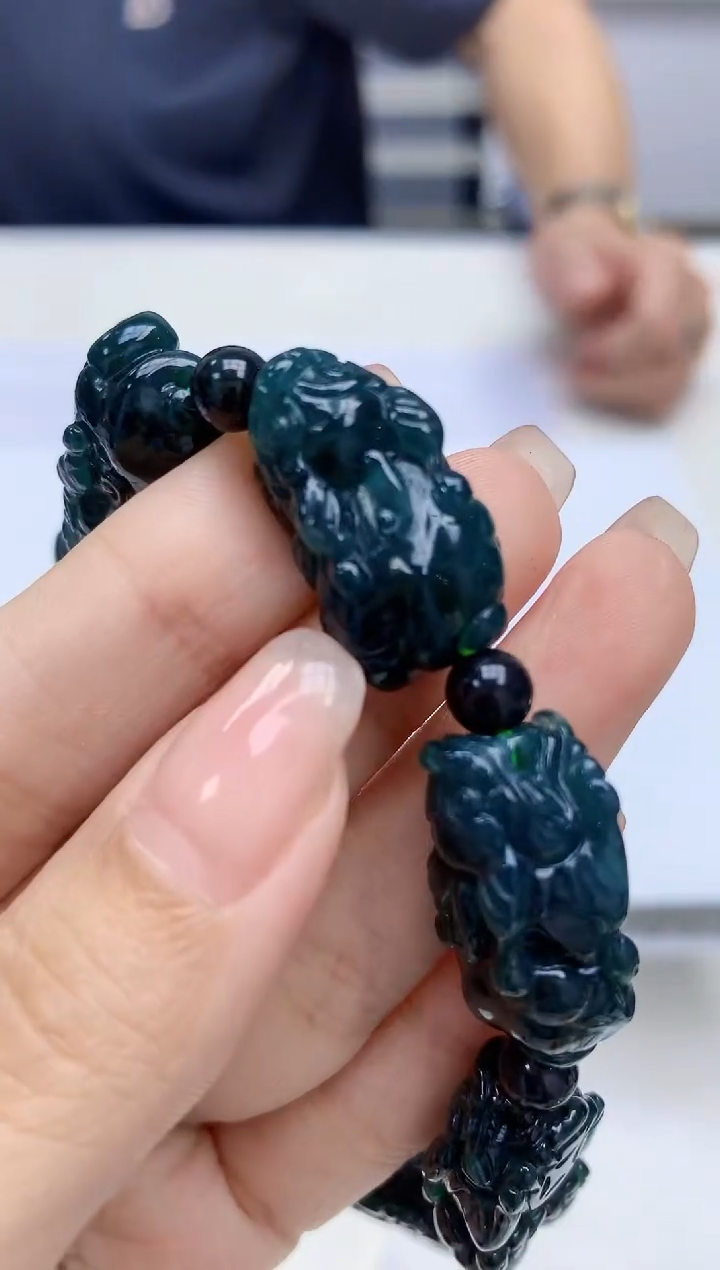 【闪购商品】定制翡翠未镶嵌5152kk-毛货手串76