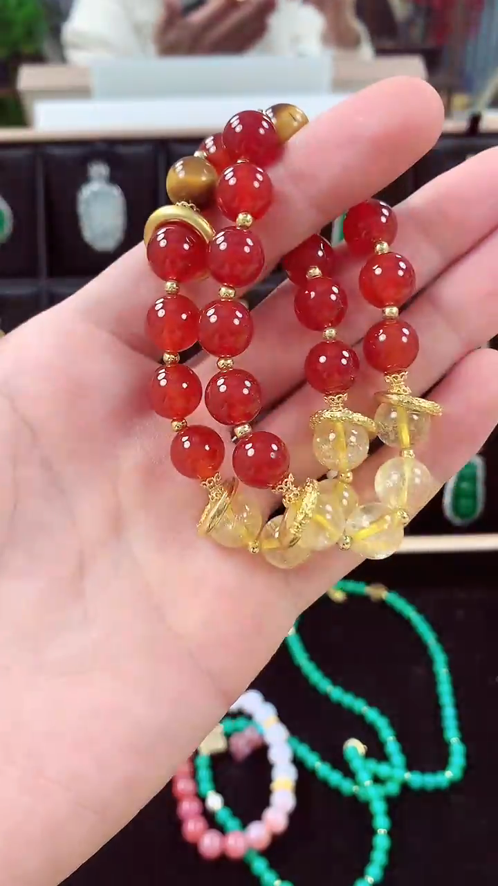 【闪购商品】玛瑙/玉髓手链未镶嵌哪吒手串