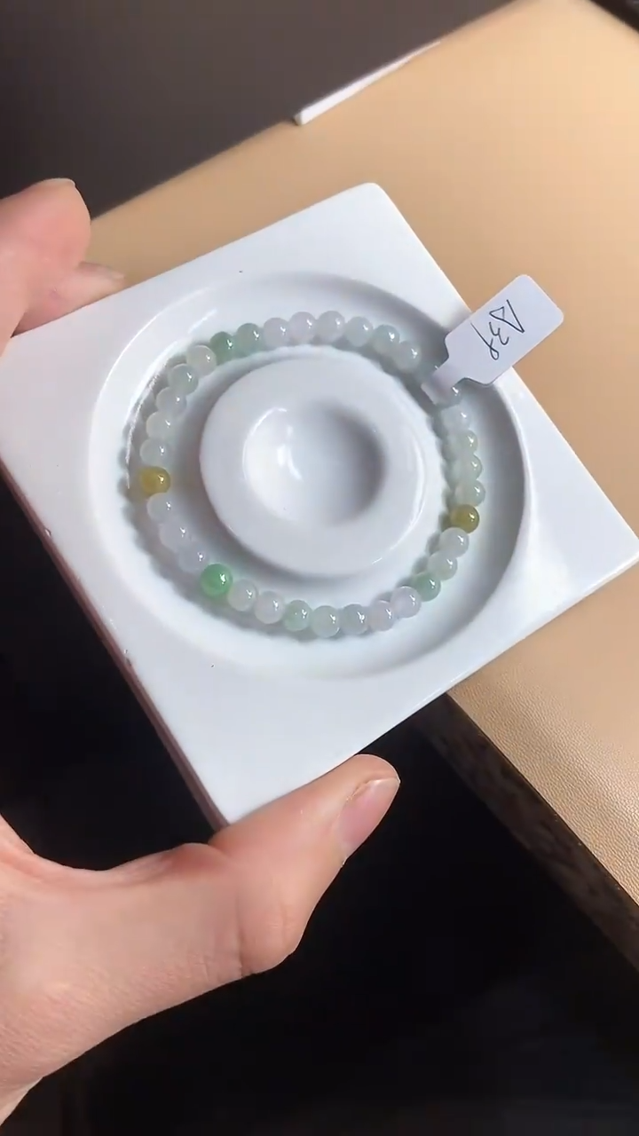 【闪购商品】翡翠手串未镶嵌天然翡翠A货手串A39
