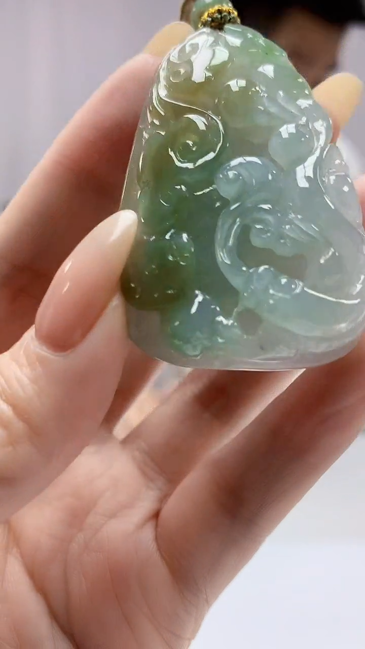 【闪购商品】定制翡翠未镶嵌5028DD-毛货挂件122