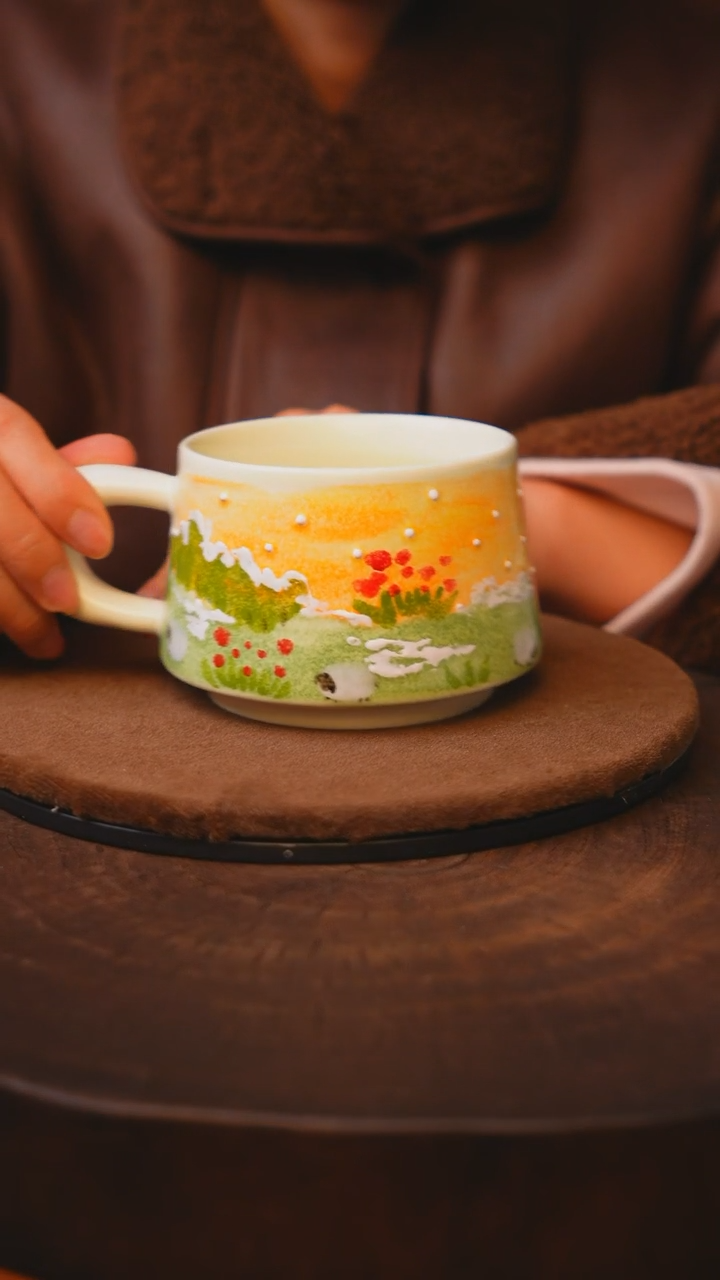 【闪购商品】瓷片景德镇手绘瓷器高温釉下彩---