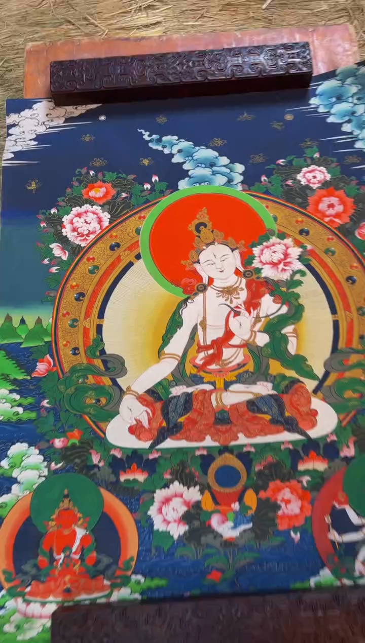 装裱画精品手绘唐卡链接--A
