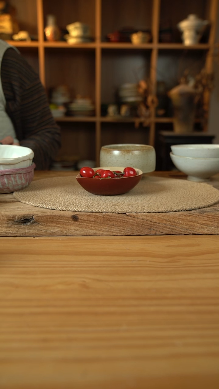 复古红系列的叶子碟子1个