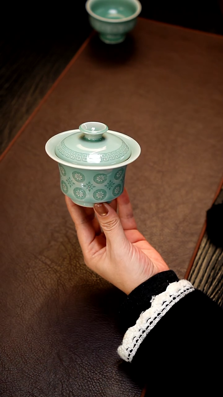 青瓷手工茶器包邮