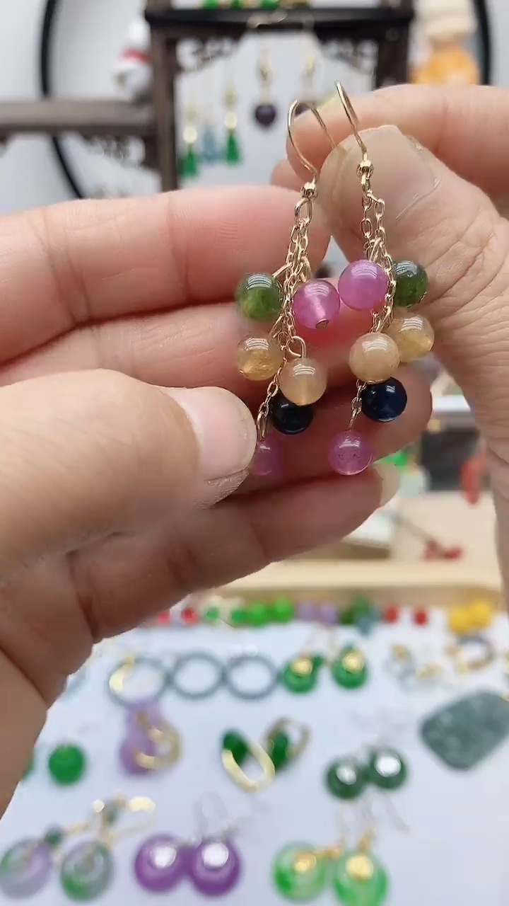 未镶嵌耳饰碧玺141碧玺