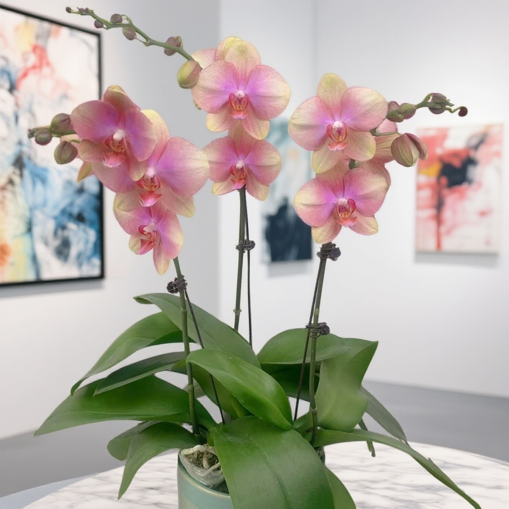 02【梵高】蝴蝶兰带花苞基地直发.室内花.花期长.年花
