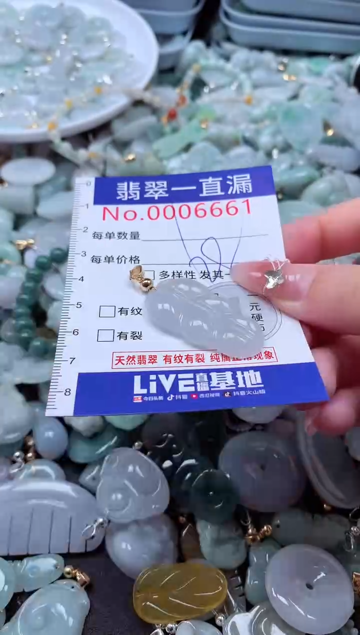 翡翠未镶嵌吊坠(不含链)6661