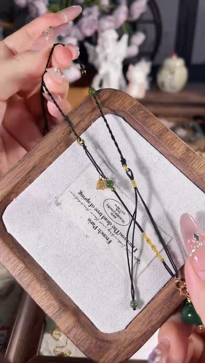 项链银S925镶嵌和田玉多样性发其一孤品默认微瑕