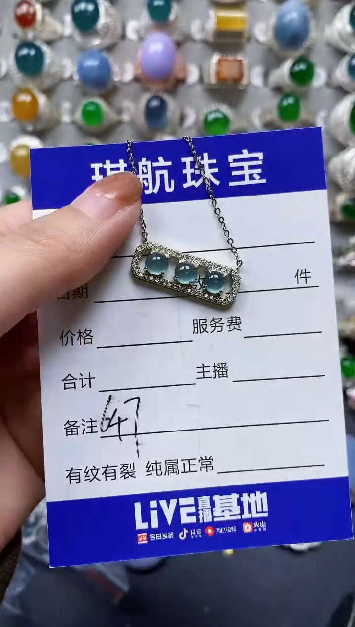 【闪购商品】翡翠颈饰银S925镶嵌0647
