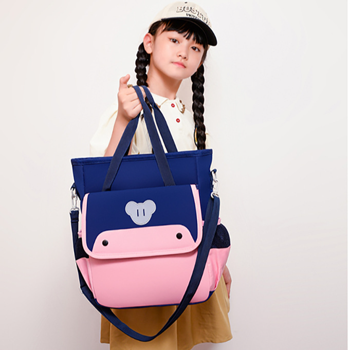 新款补习袋小学生手提袋拎书袋轻便三用包补课包双肩美术袋斜挎包