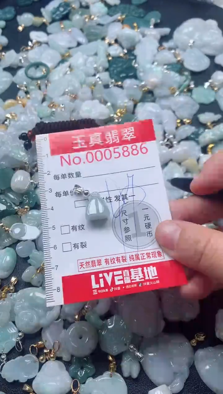 吊坠(不含链)未镶嵌翡翠5886