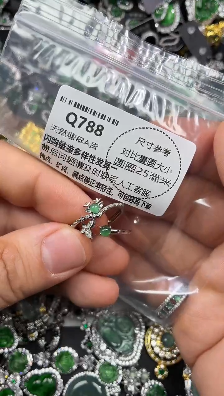 颈饰未镶嵌翡翠Q788戒指