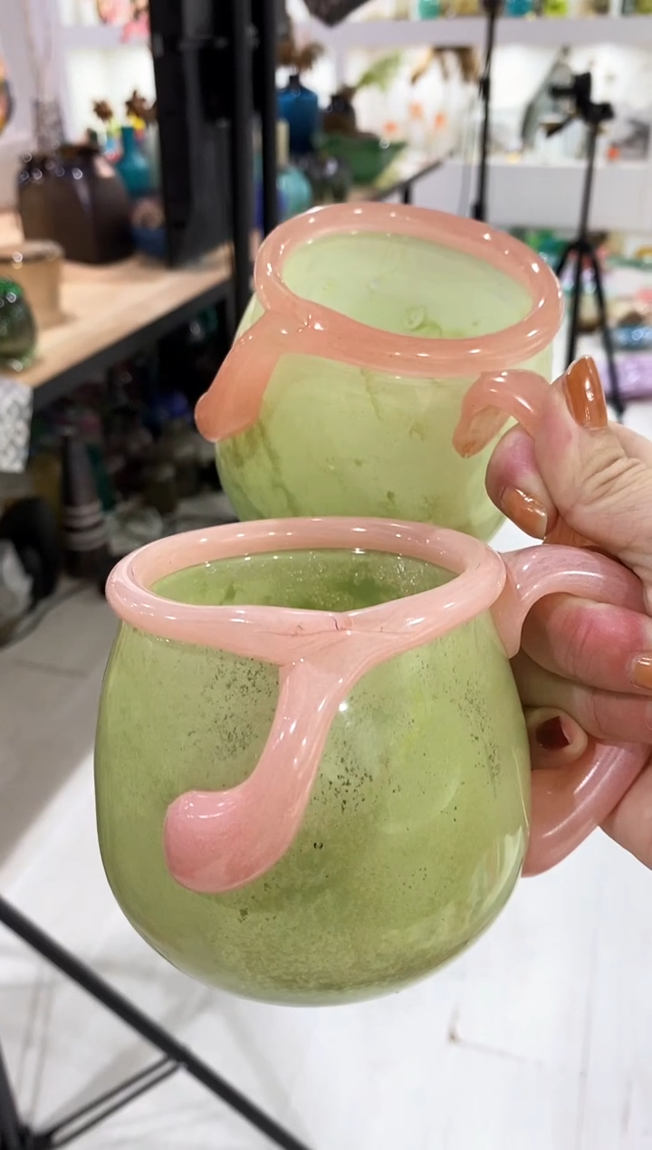 麦*慕忆家手作琉璃花瓶瑕疵两个