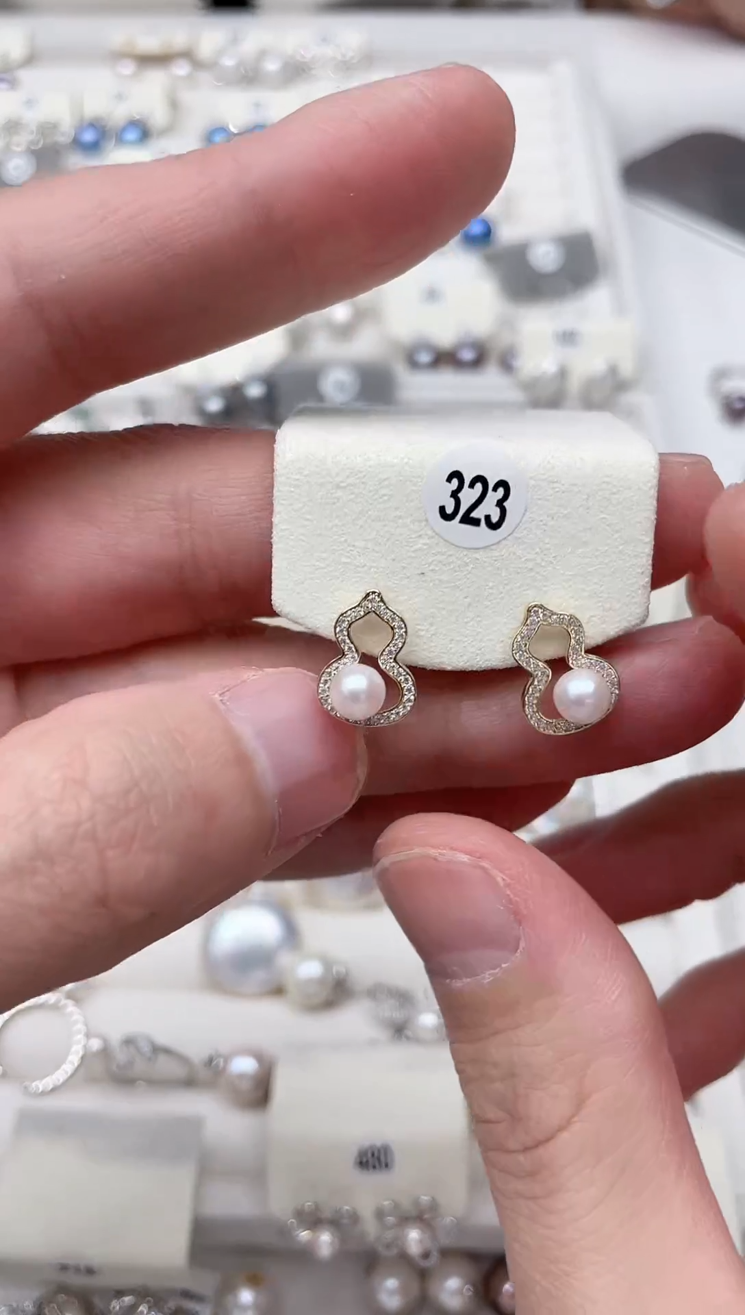 【闪购商品】淡水珍珠耳饰银S925镶嵌耳饰