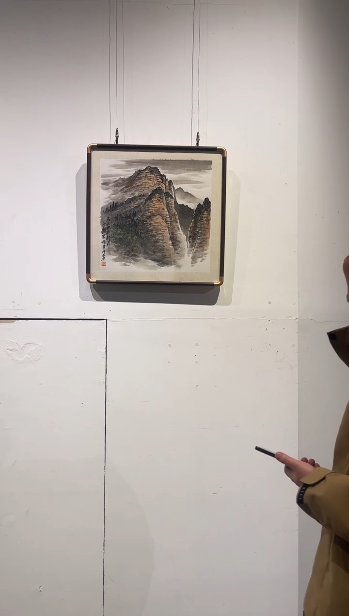 国画贾杰B三尺斗方带框