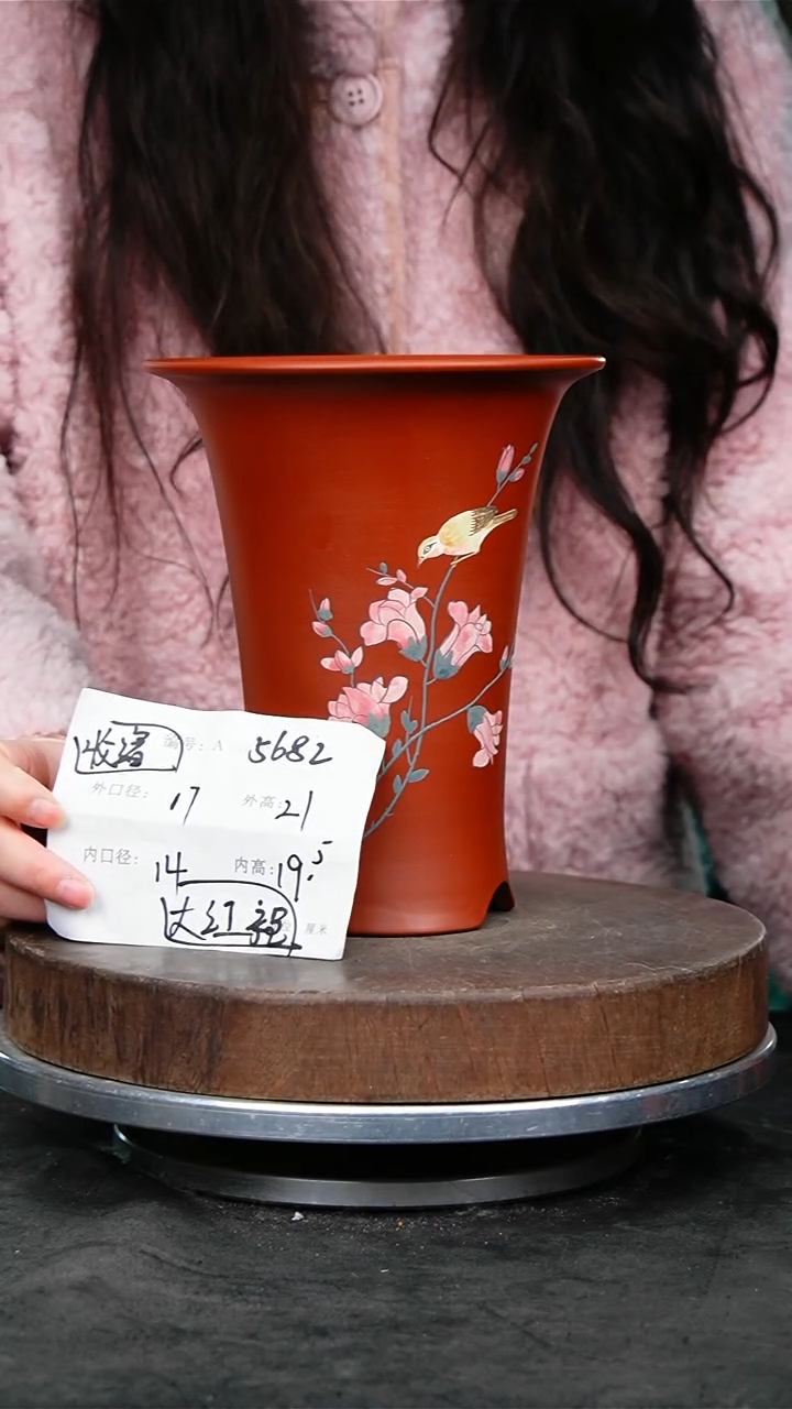 紫砂花盆5682收缩 紫砂花盆