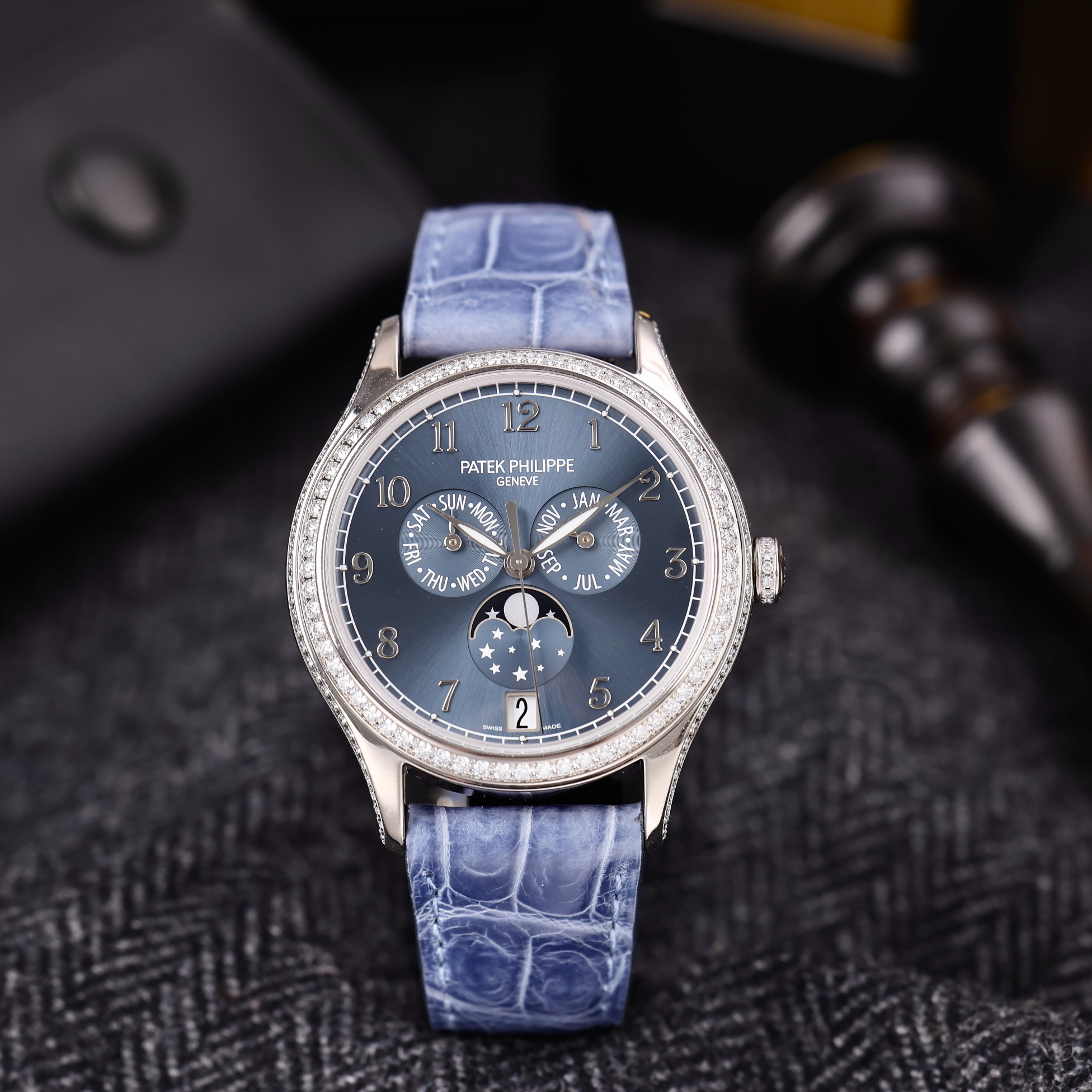 95新 Patek Philippe/百达翡丽 4947G 38mm 镶钻 2020年7月保卡