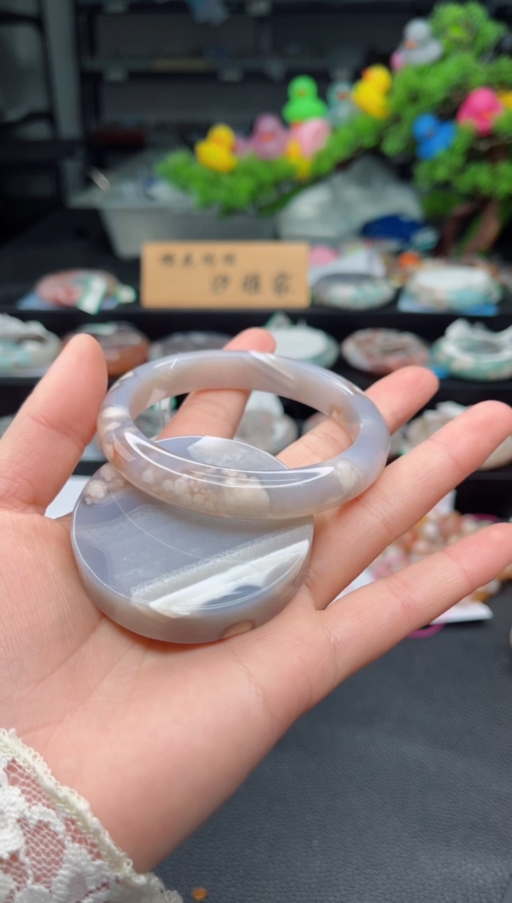 【闪购商品】石英质玉未镶嵌手镯60圈口（赠品镯心）3931300