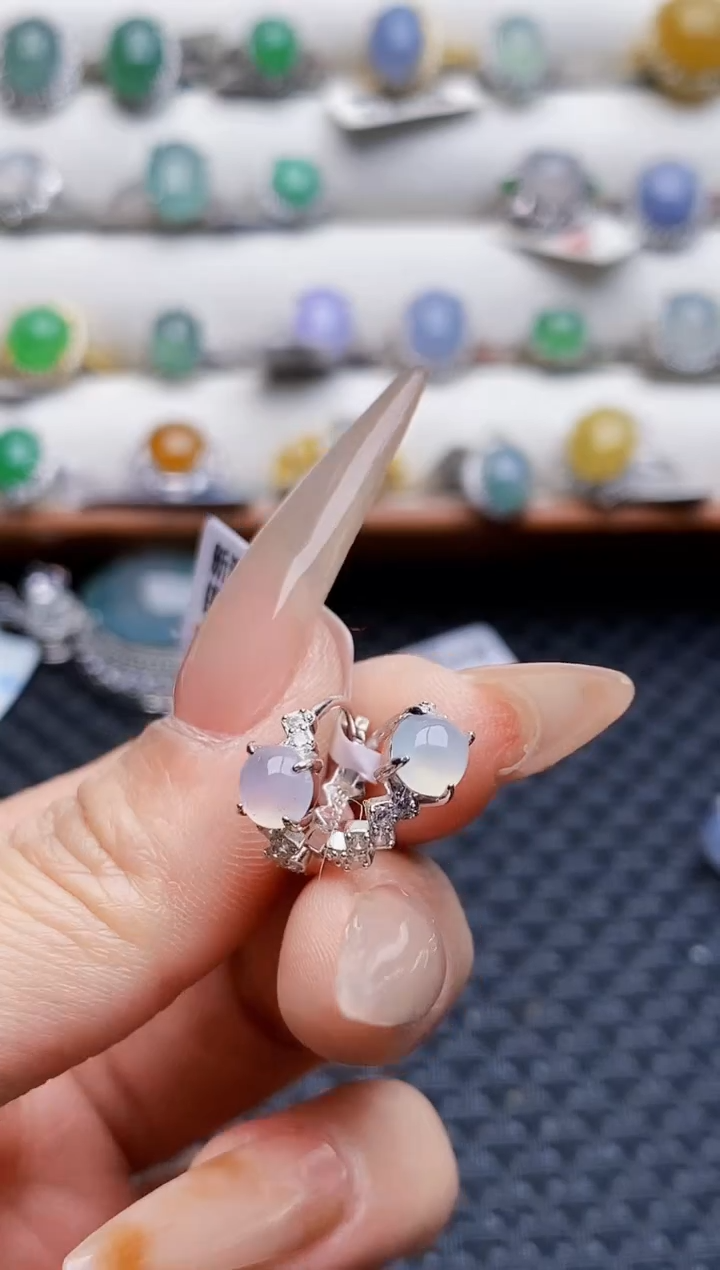 银S925镶嵌戒指翡翠2009