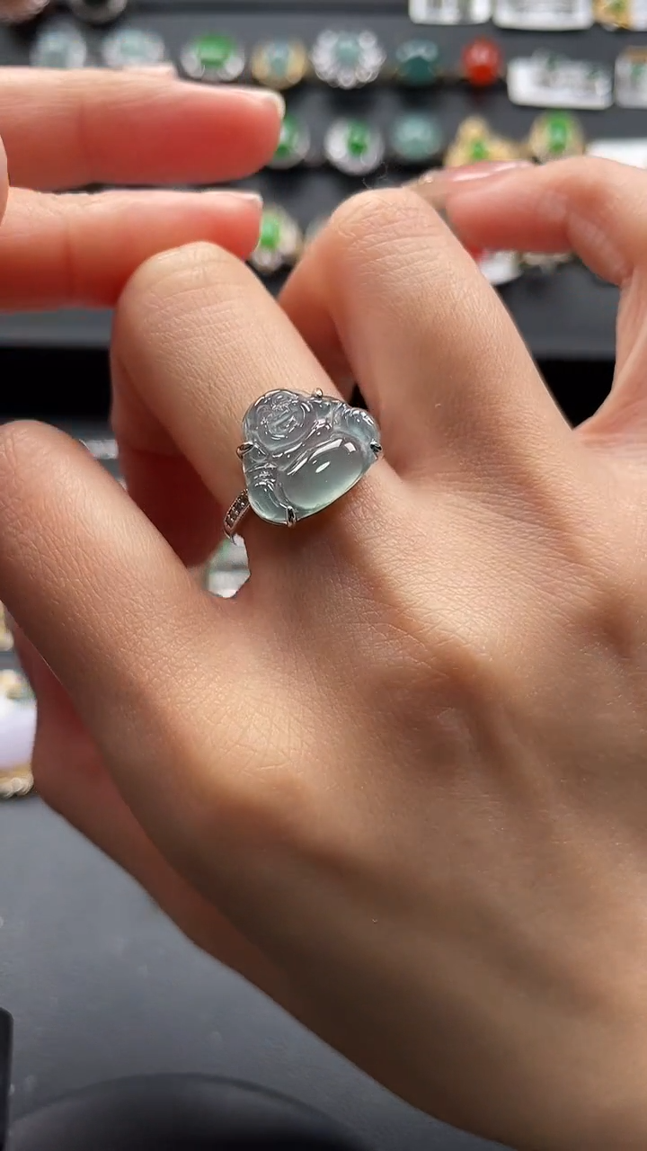 【闪购商品】翡翠戒指银S925镶嵌547654