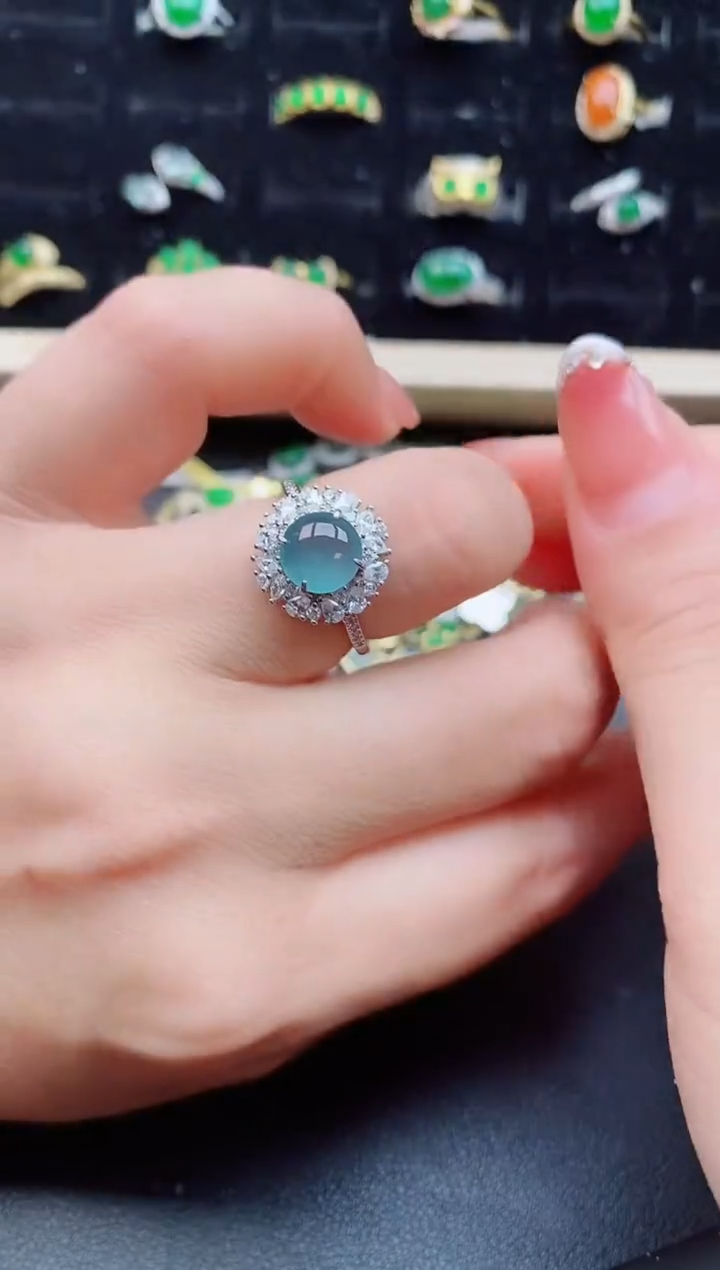 【闪购商品】翡翠戒指银S925镶嵌1212