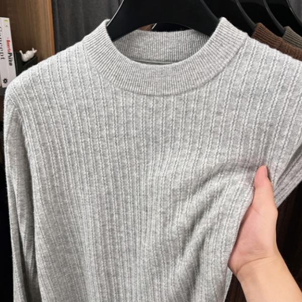 A15[100% 羊毛] [品牌工厂] 秋冬新款加厚男装保暖圆领提花