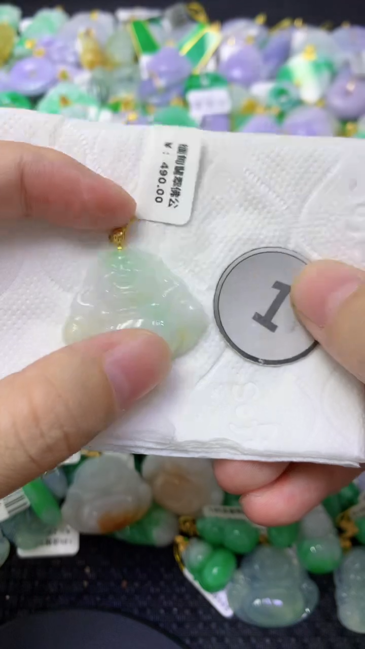 颈饰未镶嵌翡翠天然缅甸翡翠A货