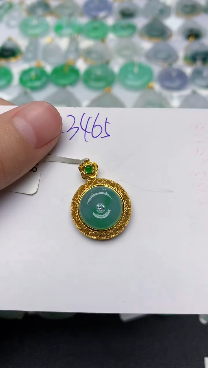 颈饰未镶嵌翡翠 天然缅甸A货翡翠百元以上9元证书费自理