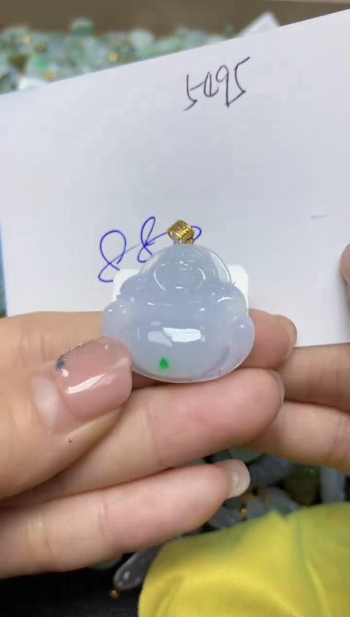 【闪购商品】翡翠挂件18K金镶嵌 天然翡翠A货