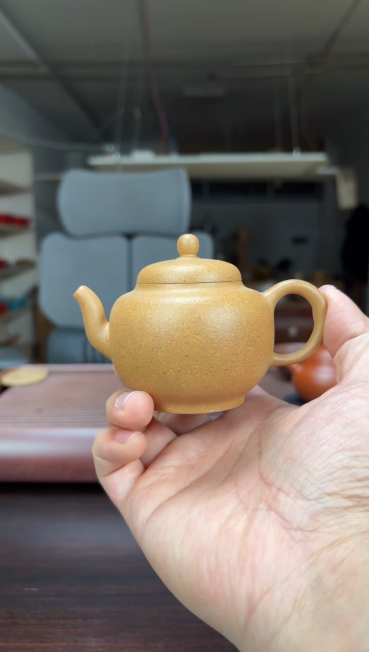茶壶紫砂半手工段泥宫灯120毫升