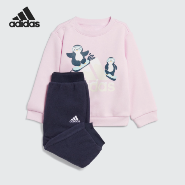 Adidas/阿迪达斯儿童卡通印花圆领长袖卫衣裤子套装-IN5223
