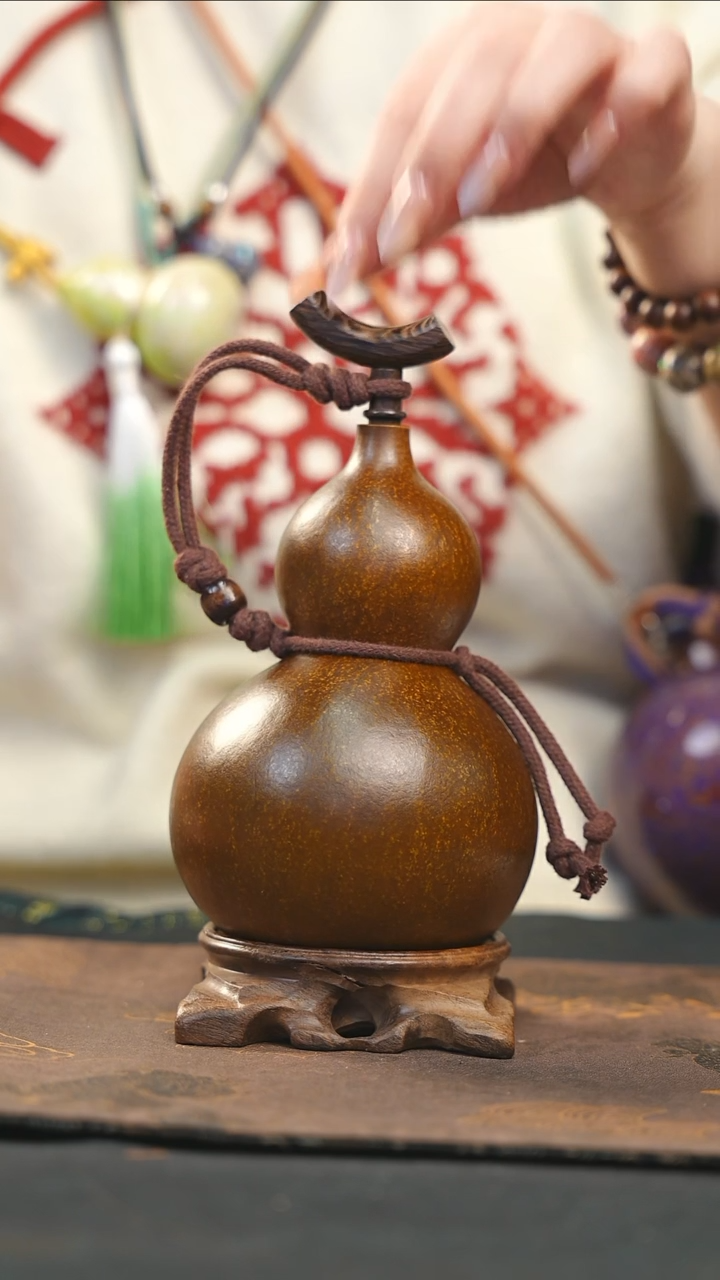 【闪购商品】RC134大漆酒葫芦不包手串及旋转底座