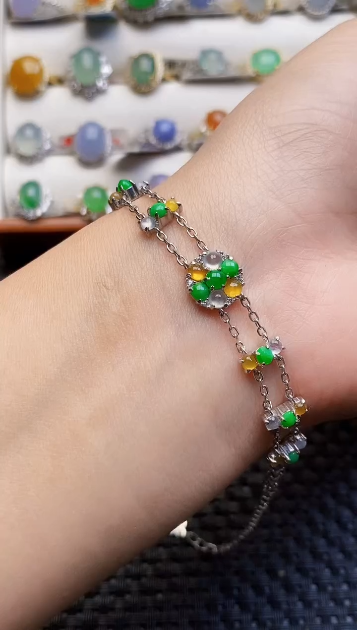 银S925镶嵌戒指翡翠3058