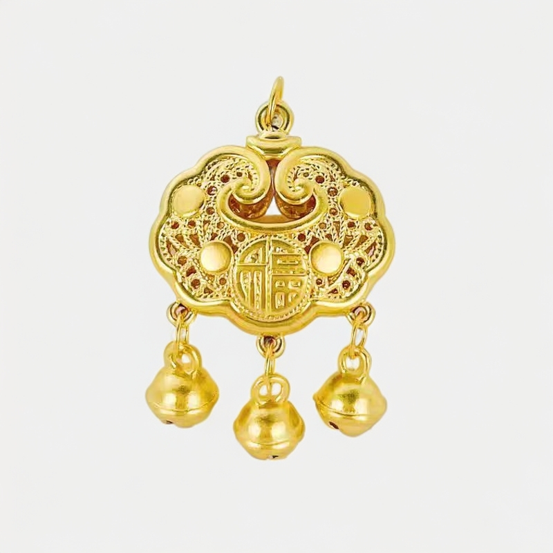 足金饰品/福字铃铛锁包/1.52/1A5A0671/h