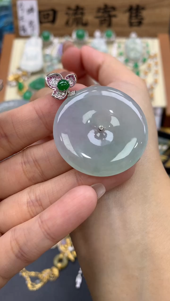 【闪购商品】翡翠颈饰18K金镶嵌134-中国好珍宝