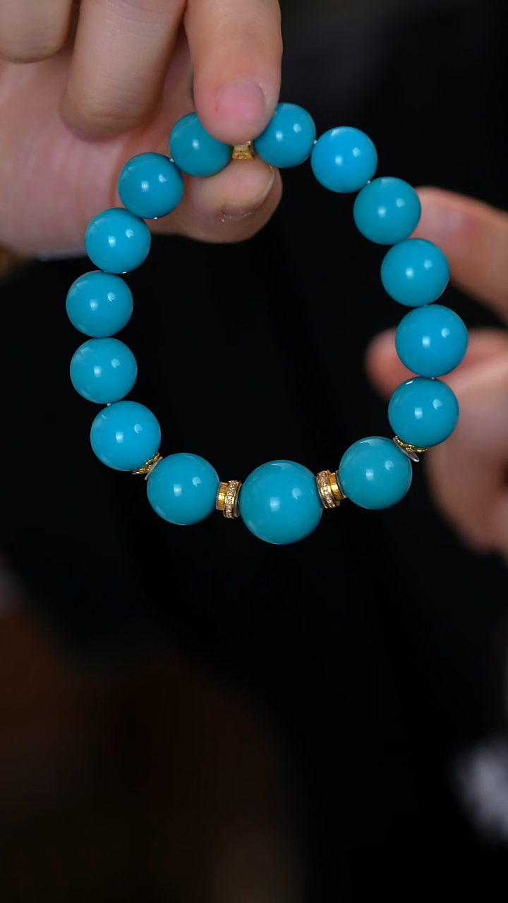 未镶嵌绿松石珠宝奇石40手串