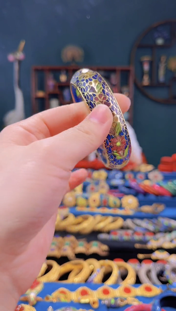 【闪购商品】脱胎手镯宝蓝色圈口53-59